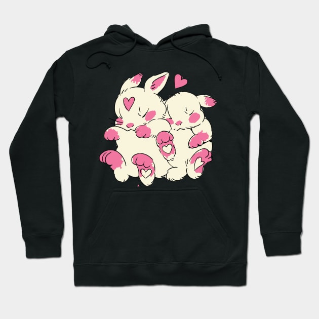 bunny mom bunny daughter Hoodie by lazykitty